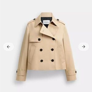Coach Short Trench Coat Jacket Sz M NWOT